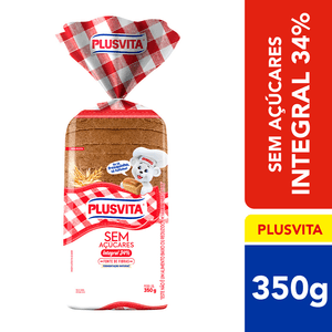 Pão De Forma Plusvita Sem Açúcar Integral 350g