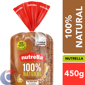 Pão De Forma Nutrella 100% Integral 450g