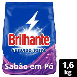 Sabão Em Pó Brilhante Cuidado Total Bag 1,6kg