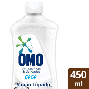 Sabão Líquido Omo Roupas Finas E Delicadas Coco 450ml