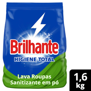 Lava Roupas Pó Sanitizante Brilhante Antibacterias 1,6kg