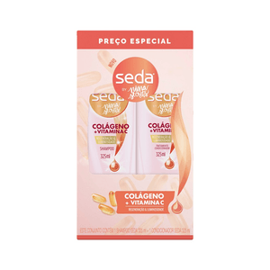 Kit Shampoo + Condicionador Seda Colágeno E Vitamina C 325ml