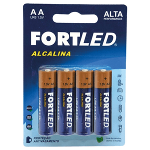 Pilha Alcalina Aa Fortled 4 Un