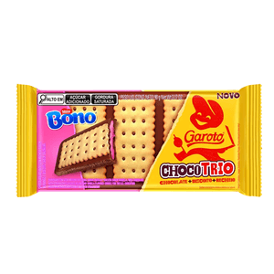 Chocolate Garoto 90g Ao Leite Recheado Bono Chocotrio