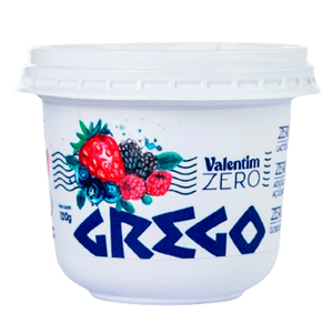 Iogurte Grego Frutas Vermelhas Zero Valentim 120g