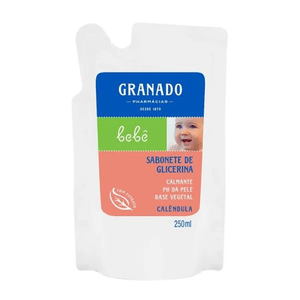 Sabonete Líquido De Glicerina Calêndula Granado Bebê Sachê 250ml Refil