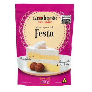 Mistura Para Bolo Casa De Mãe 350g Festa