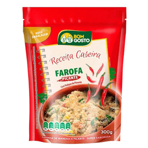 Farofa De Mandioca Bom Gosto Picante 300g