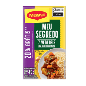 Tempero Granulado 7 Vegetais Maggi Meu Segredo 20% Off 49g