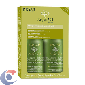 Kit Shampoo + Condicionador Argan Hidratação Inoar 500ml