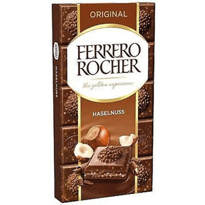 Chocolate Alemão Rocher Tafel 90g Recheio Creme & Pedaços de Avelã