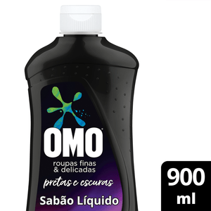Lava Roupas Liquido Omo 900ml Pretas Escuras
