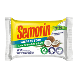 Sabão Barra 180g Semorin 1un Coco
