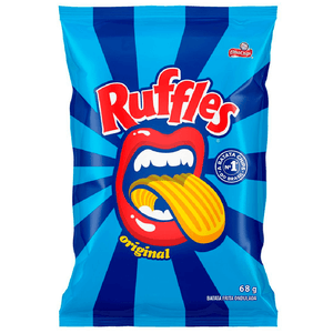 Batata Frita Ondulada Original Elma Chips Rufles Pacote 68g