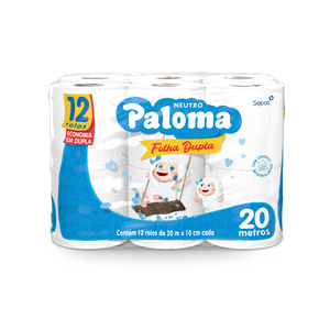 Papel Higiênico Folha Dupla Paloma 20mt 12 Rolos