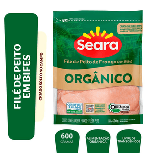 Filé De Peito De Frango Orgânico Seara 600g