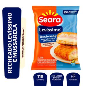 Empanado De Frango Recheio Lombo Cozido E Mussarela Seara Levíssimo Pacote 110g