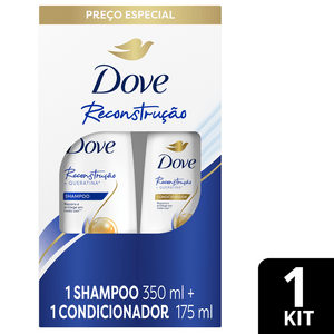 Kit Shampoo 350ml + Condicionador 175ml Dove Reconstrução
