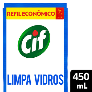 Limpador Especialista Cif Limpa Vidros Refil Econômico 450ml