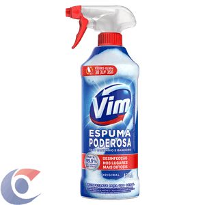 Desinfetante Uso Geral Original Vim Espuma Poderosa Frasco 450ml Borrifador