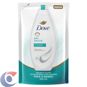 Sabonete Líquido Dove Pele Sensível Refil 200ml