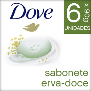 Kit Sabonete Em Barra Dove Erva-Doce 90g 6un