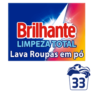 Sabão Em Pó Brilhante Limpeza Total 2,2 Kg
