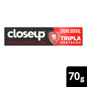 Creme Dental Com Flúor E Cálcio Close-Up Menta Americana 70g
