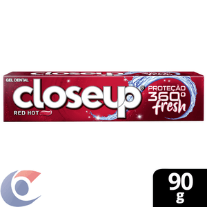 Creme Dental Em Gel Closeup Proteção 360º Fresh Red Hot 90g