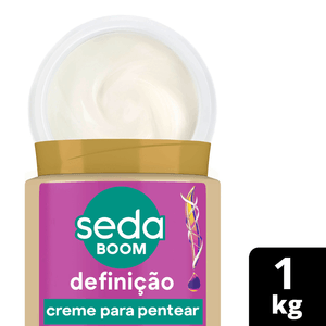 Creme Para Pentear Seda Boom Definição Com Óleo De Coco 1kg