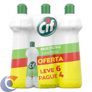 Limpador Multiuso Cif+ Antibac 500ml Leve 6 Pague 4