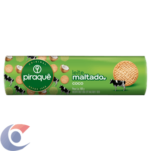 Biscoito Piraquê Leite Maltado Coco 160g