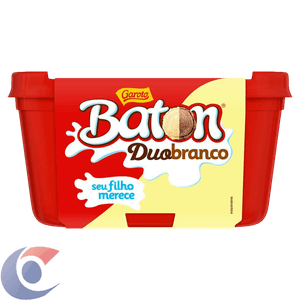 Sorvete Baton Duo Chocolate Preto + Chocolate Branco Garoto Pote 1l