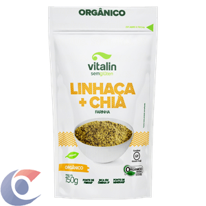 Farinha Orgânica Vitalin Linhaça Dourada + Chia 150g