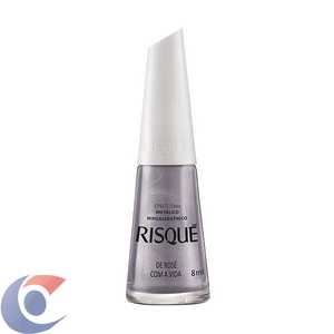 Esmalte Risqué Efeito Metálico De Rosé Com A Vida 8ml