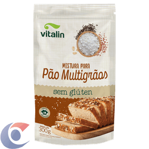 Mistura Para Pão Integral Vitalin Multiuso Sem Glúten 300g