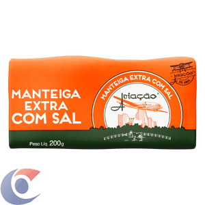 Manteiga Aviação Com Sal Tablete 200g