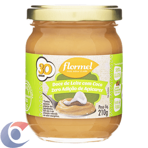Doce De Leite Com Coco Cremoso Zero Flormel 210g