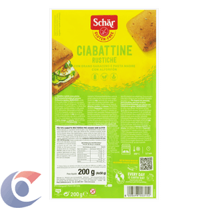 Pão Ciabatta Schar Integral Sem Glúten E Sem Lactose 200g