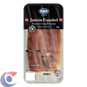 Presunto Cru Jamon Espanhol Serrano Fatiado Rar 80g