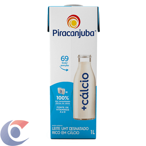 Leite Desnatado Piracanjuba + Cálcio 1 Litro