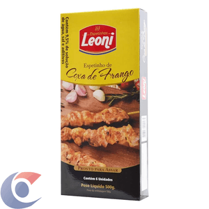 Espetinho Coxa De Frango Leoni 500gr