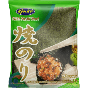 Alga Marinha Yaki Sushi Kenko 1 Pacote 10 Folhas 27g