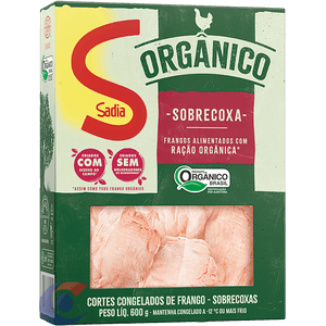 Sobrecoxa Frango Congelado Sadia Orgânico 600g