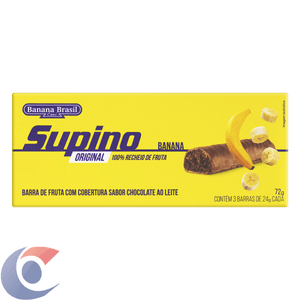 Barra De Fruta Supino Banana E Chocolate Ao Leite Tradicional 72g