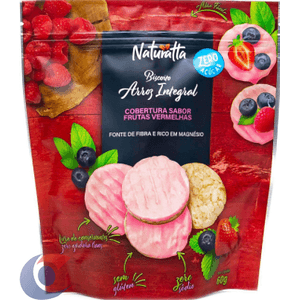 Biscoito Arroz Integral Naturatta Frutas Vermelhas 60g