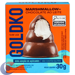 Musa Chocolate Gold & Ko Ao Leite Zero Açúcar Wafer Com Marshmallow 30g