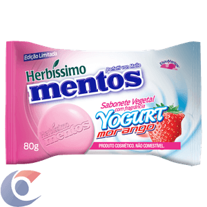 Sabonete Barra Vegetal Mentos Yogurt Morango Herbíssimo Flow Pack 80g