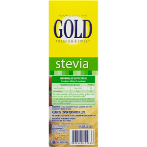 Adoçante Em Pó Gold Stevia 100% 50 Envelopes
