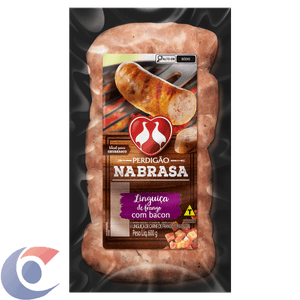 Linguiça Frango Nabrasa Perdigão Com Bacon 600g